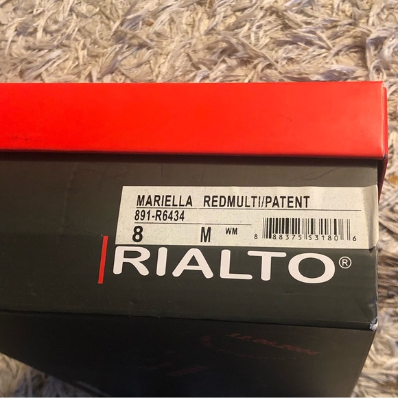 RIALTO - MARIELLA / RedMulti/ patent red &gold cage Strap Heel - Picture 10 of 10